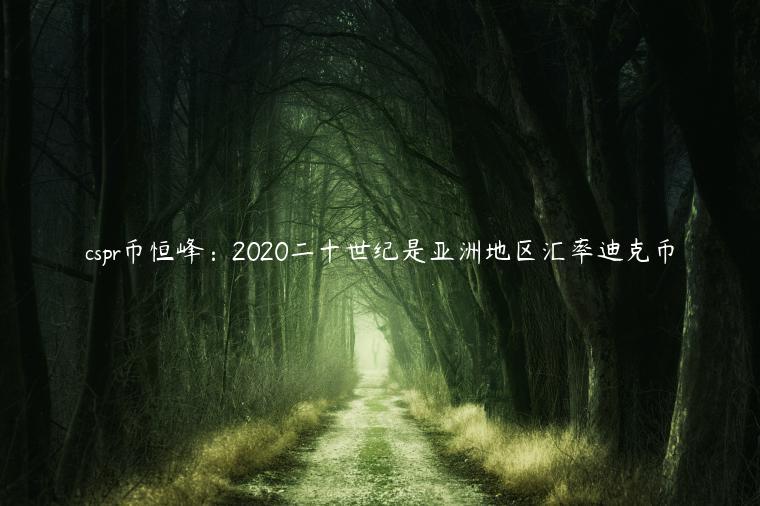 cspr币恒峰：2020二十世纪是亚洲地区汇率迪克币